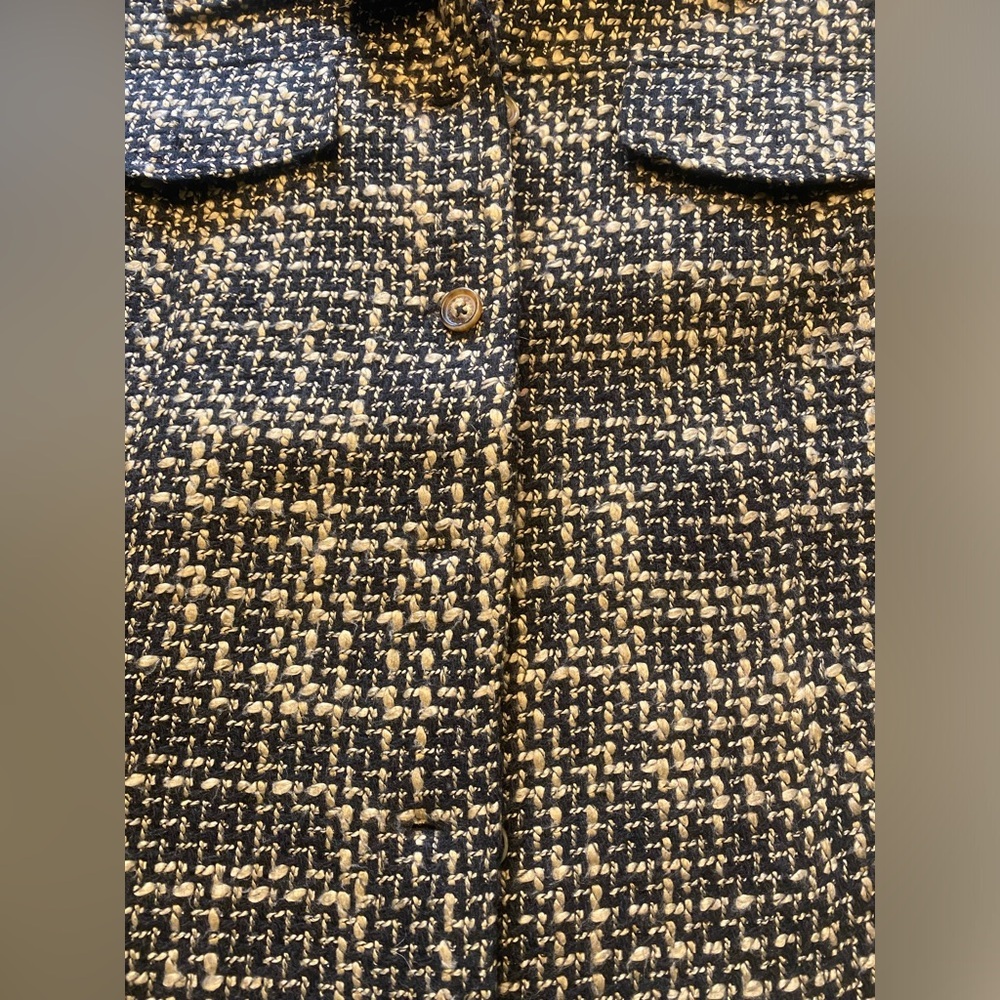 Orvis Black/Brown Tweed Button-Front Jacket 10P - Picture 9 of 9